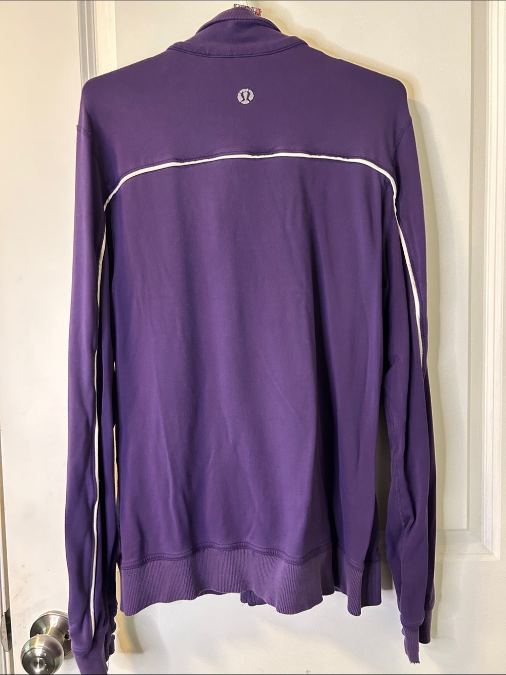 71. lululemon athletica Purple Bomber Jacket with White Trim - Picture 2 of 2